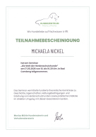 Teilnahmebestätigung Seminar Herdenschutzhunde